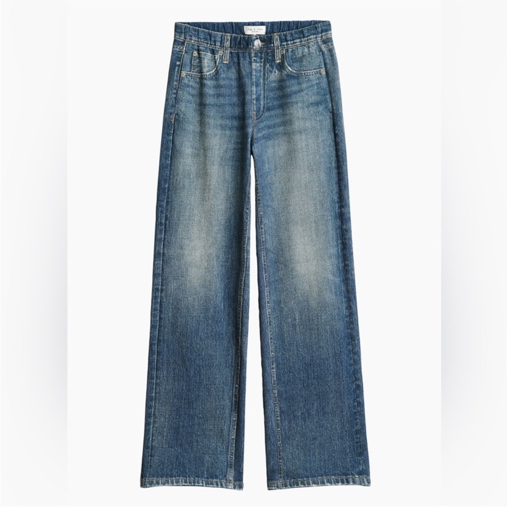 VIRAL Rag & Bone Miramar Wide Leg Jeans in Lenox wash. Worn only a few times!